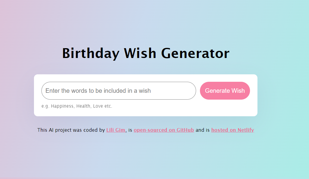 Birthday wish app preview